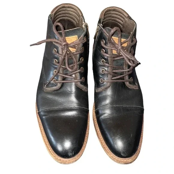 Bull Boxer Mens Holten Dark Leather Chukka Boots US Size 12 Black Dark Brown - Picture 11 of 11